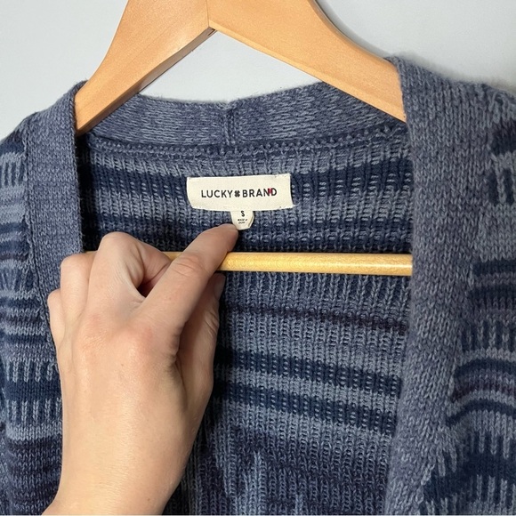 Lucky Brand Southwestern Geometric Heritage Print Cardigan Sweater Size Small - Picture 11 of 16